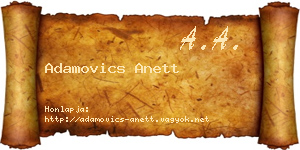 Adamovics Anett névjegykártya
